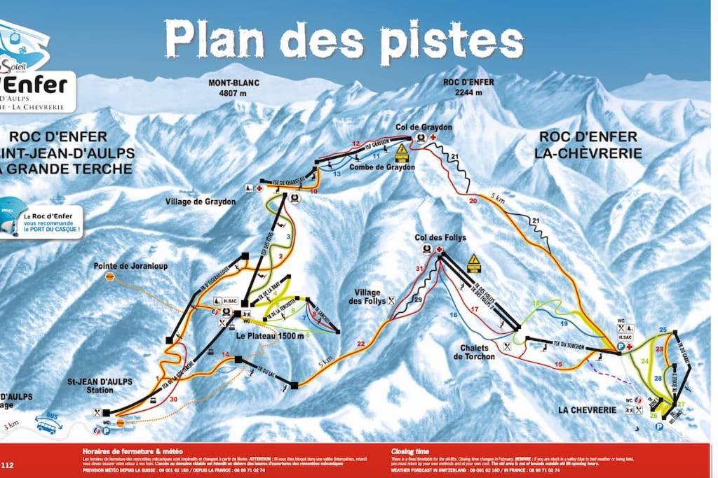 Le Snow Roc: Ski-In Studio with Panoramic Terrace and Sauna Saint-Jean-d'Aulps Exterior photo