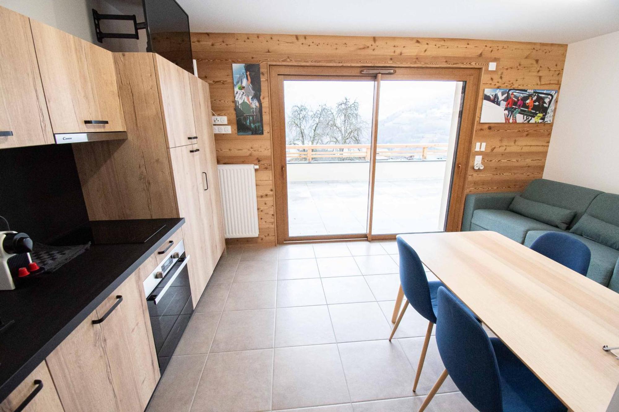 Le Snow Roc: Ski-In Studio with Panoramic Terrace and Sauna Saint-Jean-d'Aulps Exterior photo