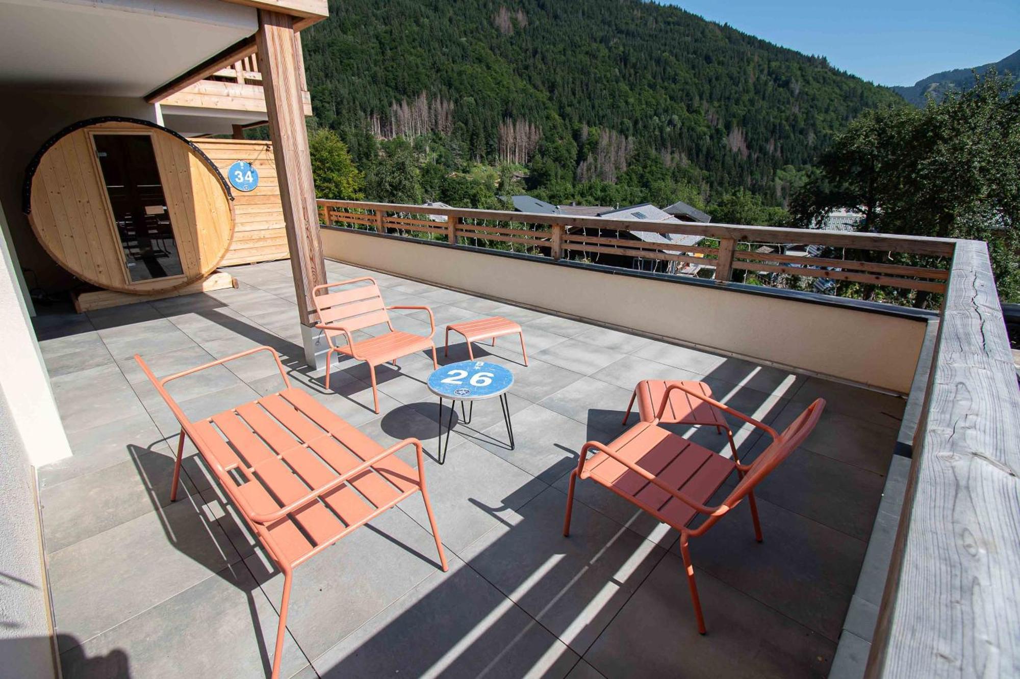 Le Snow Roc: Ski-In Studio with Panoramic Terrace and Sauna Saint-Jean-d'Aulps Exterior photo