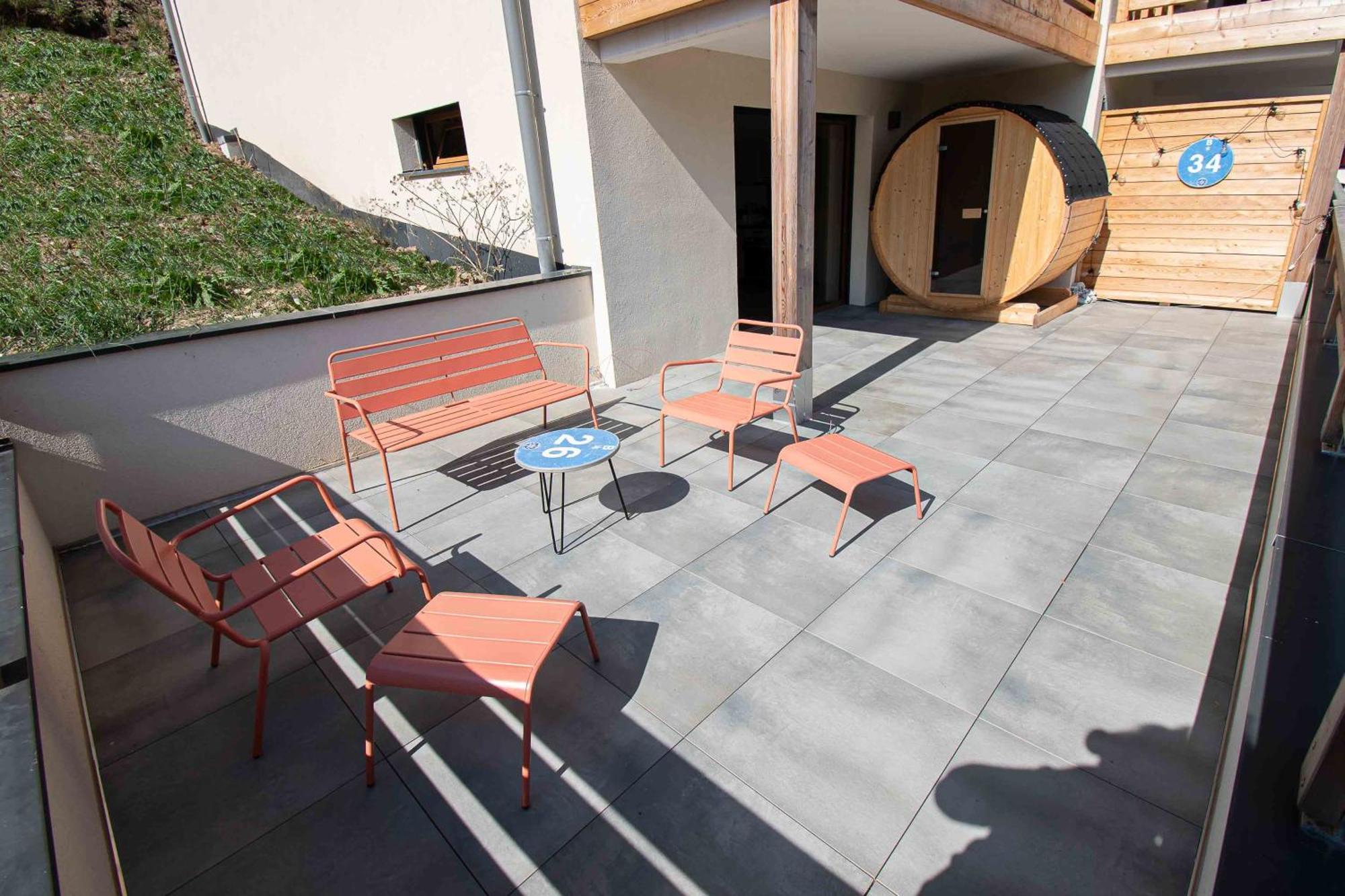 Le Snow Roc: Ski-In Studio with Panoramic Terrace and Sauna Saint-Jean-d'Aulps Exterior photo