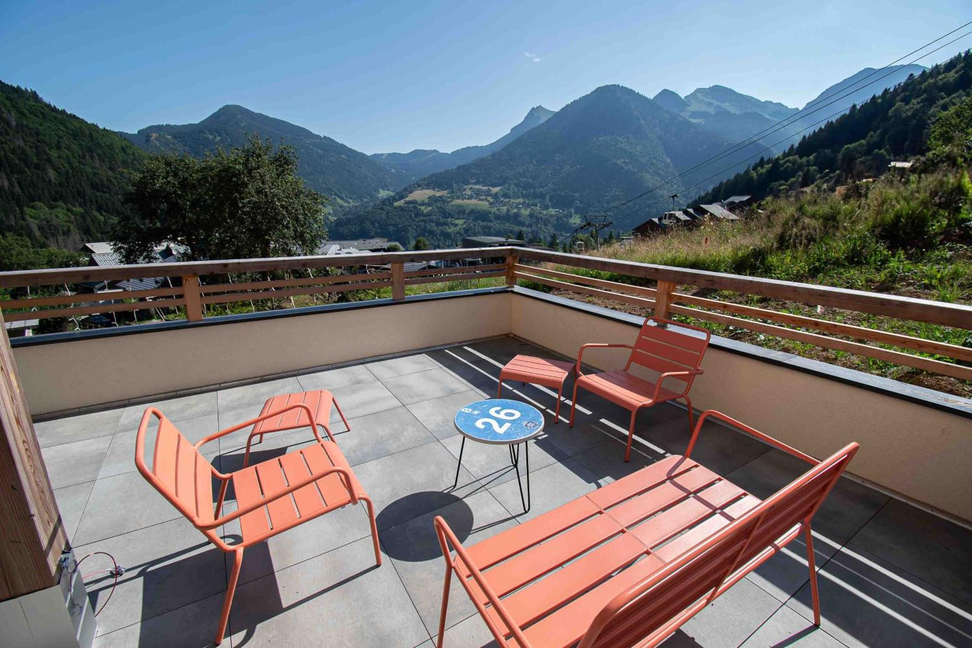 Le Snow Roc: Ski-In Studio with Panoramic Terrace and Sauna Saint-Jean-d'Aulps Exterior photo